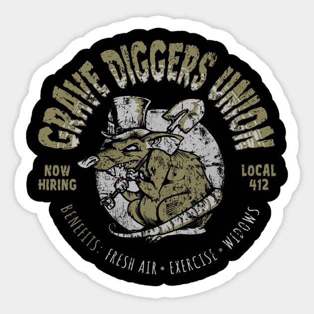 Grave Diggers Union Sticker by heartattackjack